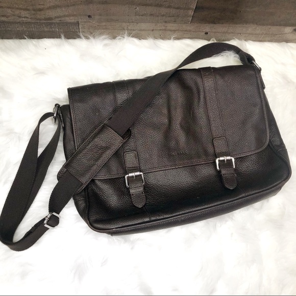 Cole Haan Other - Cole Haan Brown Leather Messenger Bag